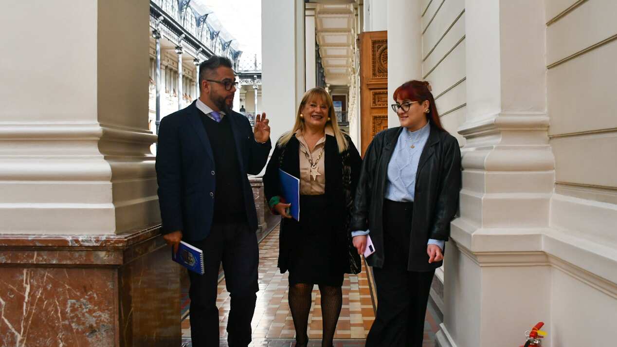 Ángela Vivanco, en los pasillos del Palacio de Tribunales. / AGENCIAUNO
