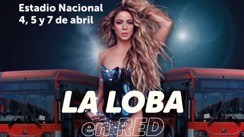 Shakira en Chile | Fuente: Instagram @red_movilidad