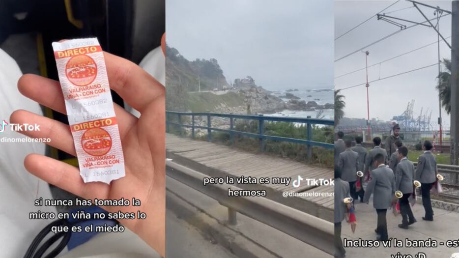 Italiano viaja en micro en Viña