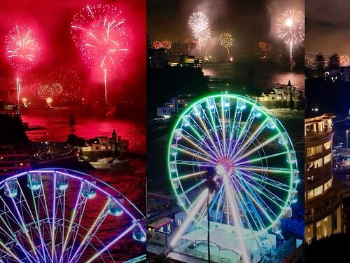 Ver los fuegos artificiales de Año Nuevo en la gran rueda en Viña es posible: hay cupos limitados