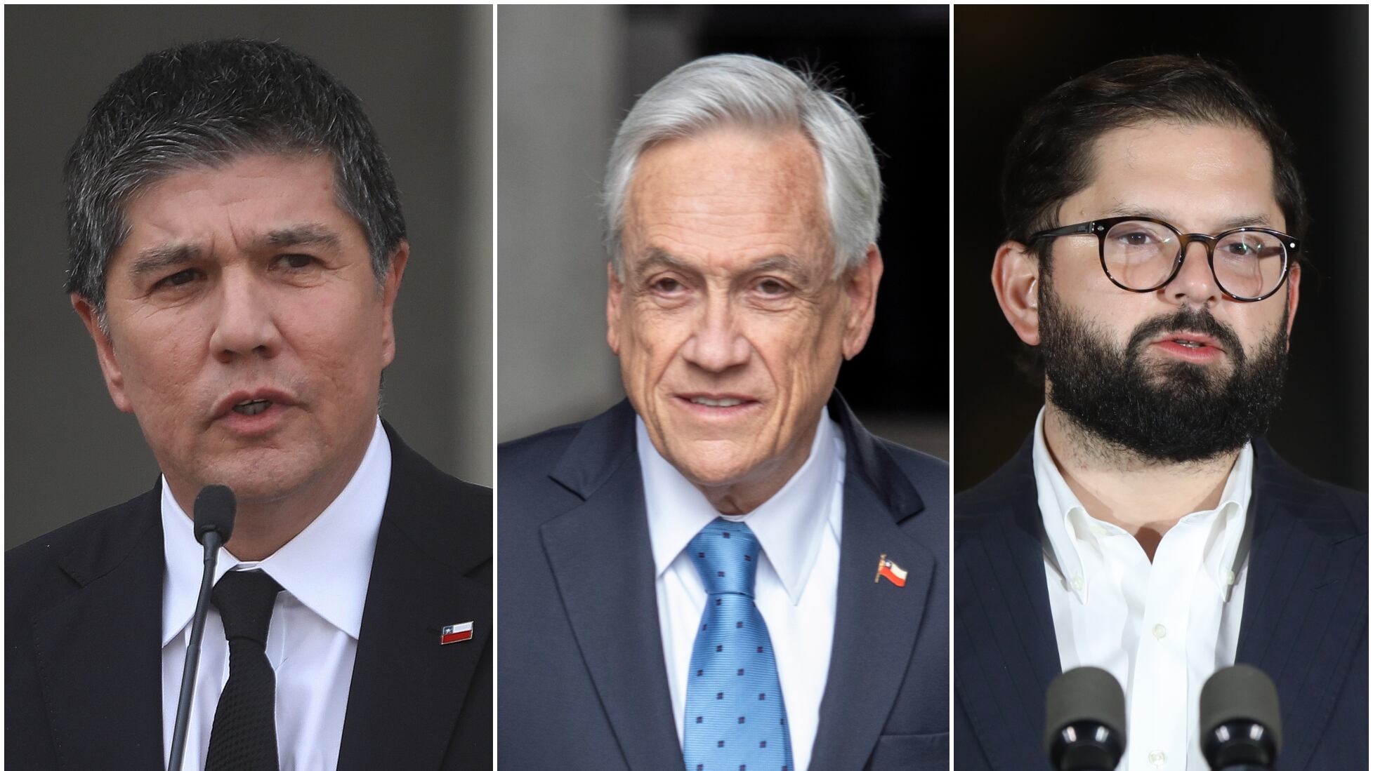 Manuel Monsalve, Sebastián Piñera y Gabriel Boric