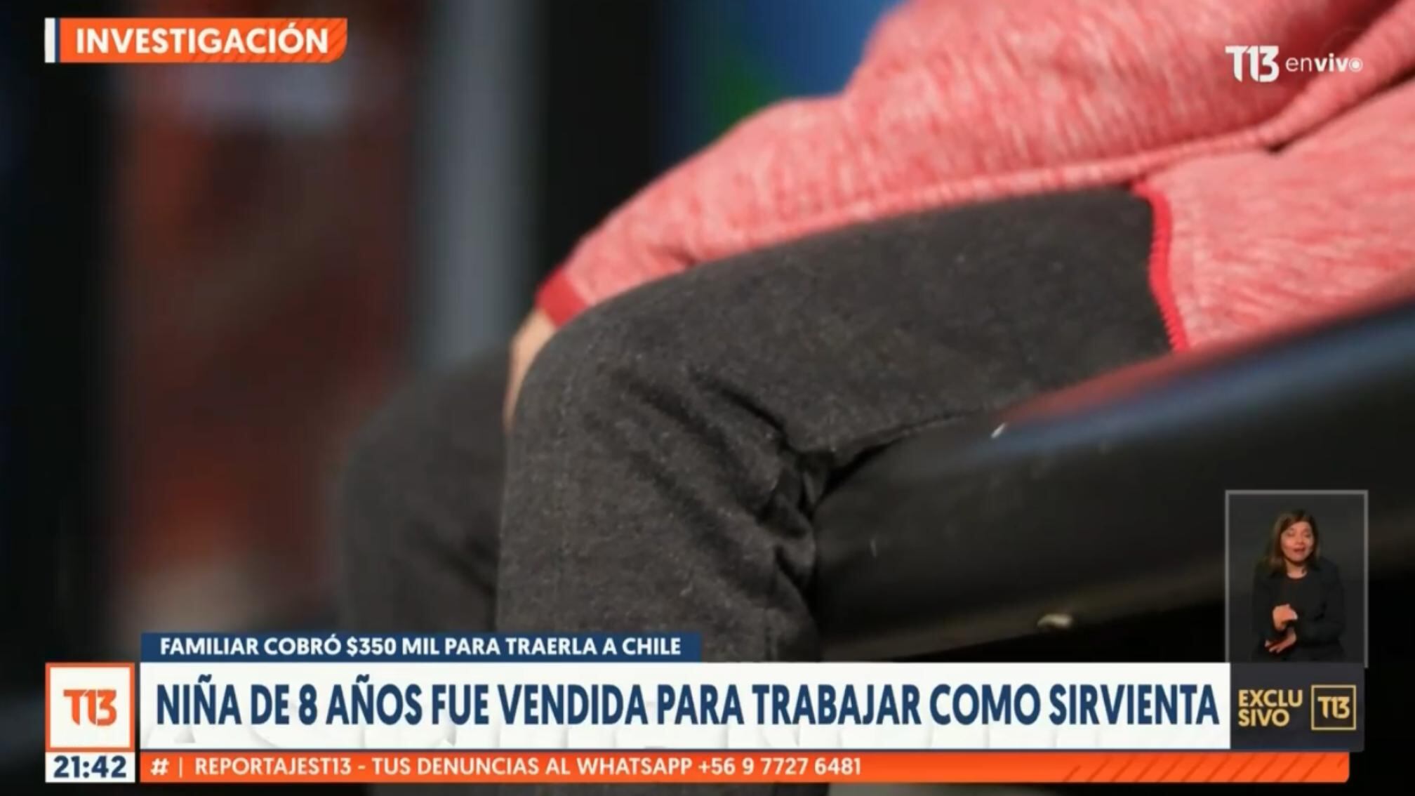 Niña de 8 años vendida para trabajar como sirvienta