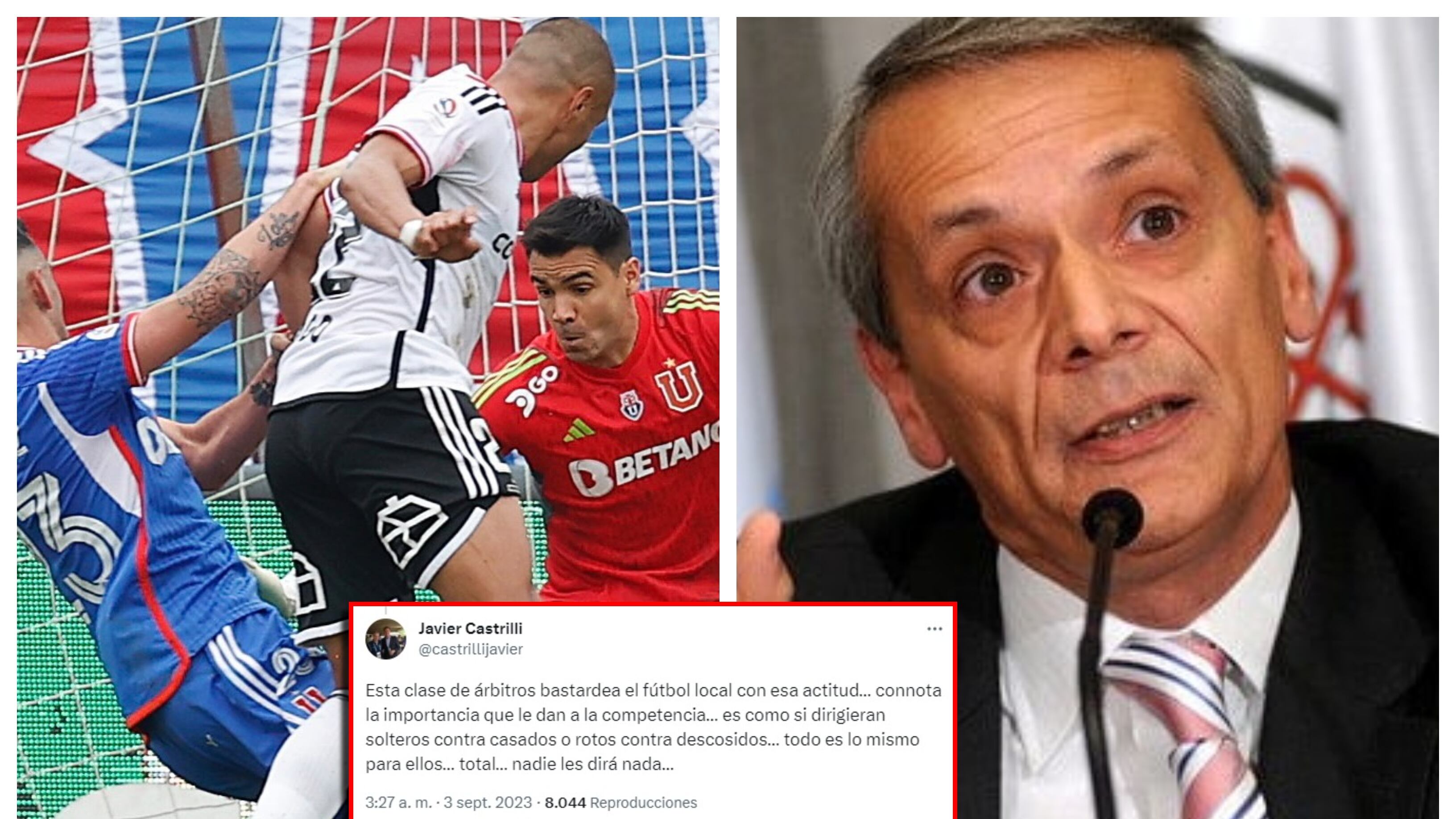 El exdirector de la comisión de arbitraje chilena criticó la labor de Felipe González y su cuerpo arbitral en el clásico de la U y Colo Colo.