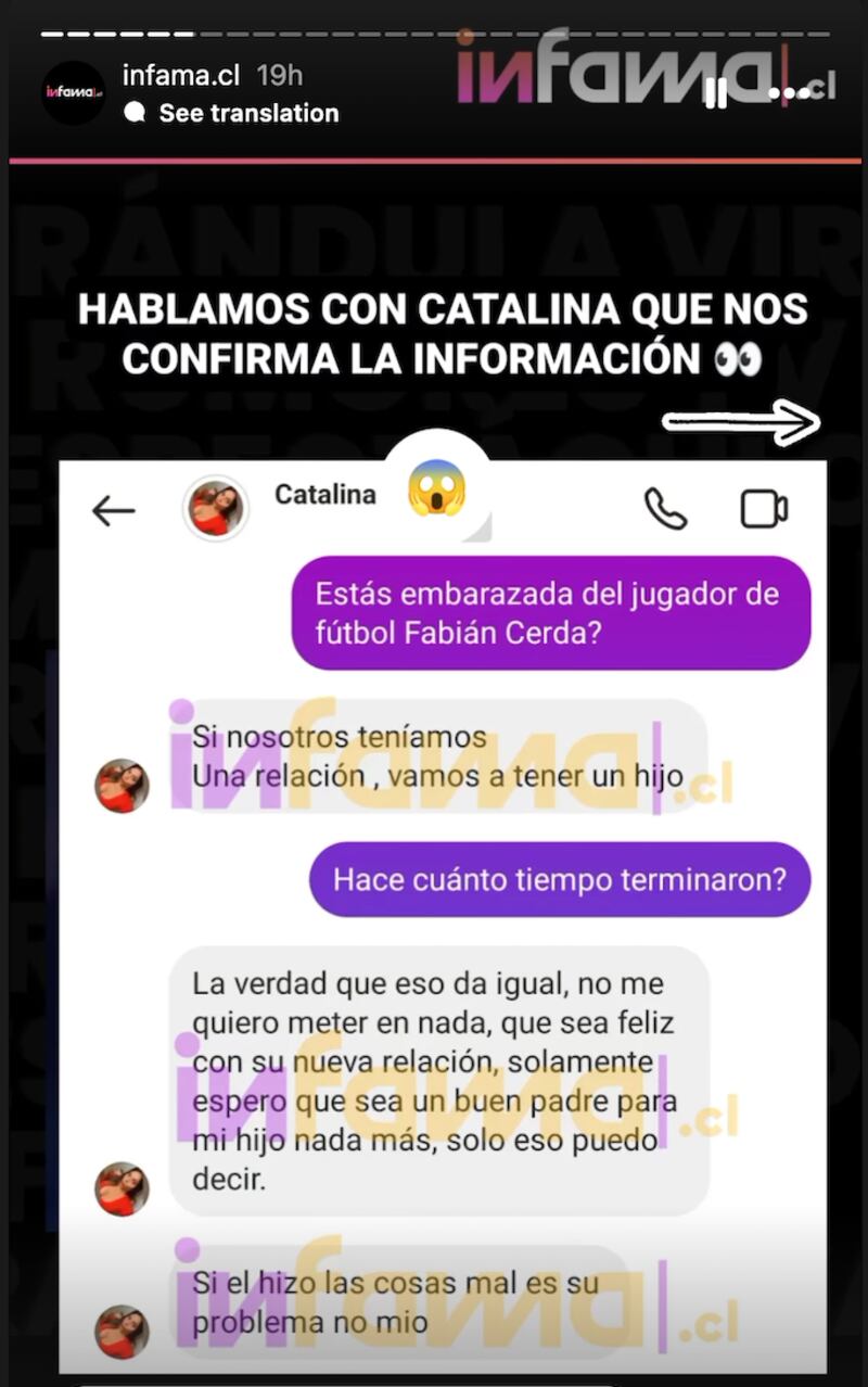 Expareja de Fabián Cerda