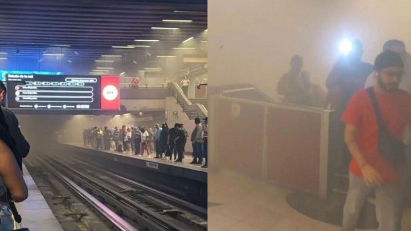Emanación de humo al interior de la estación Baquedano preocupó a pasajeros: Metro explicó el origen del incidente