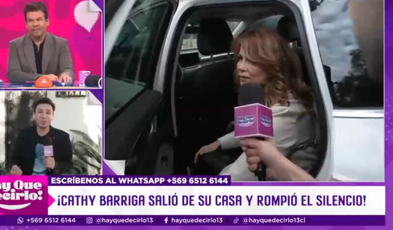 Cathy Barriga salió de casa a horas de su audiencia judicial.