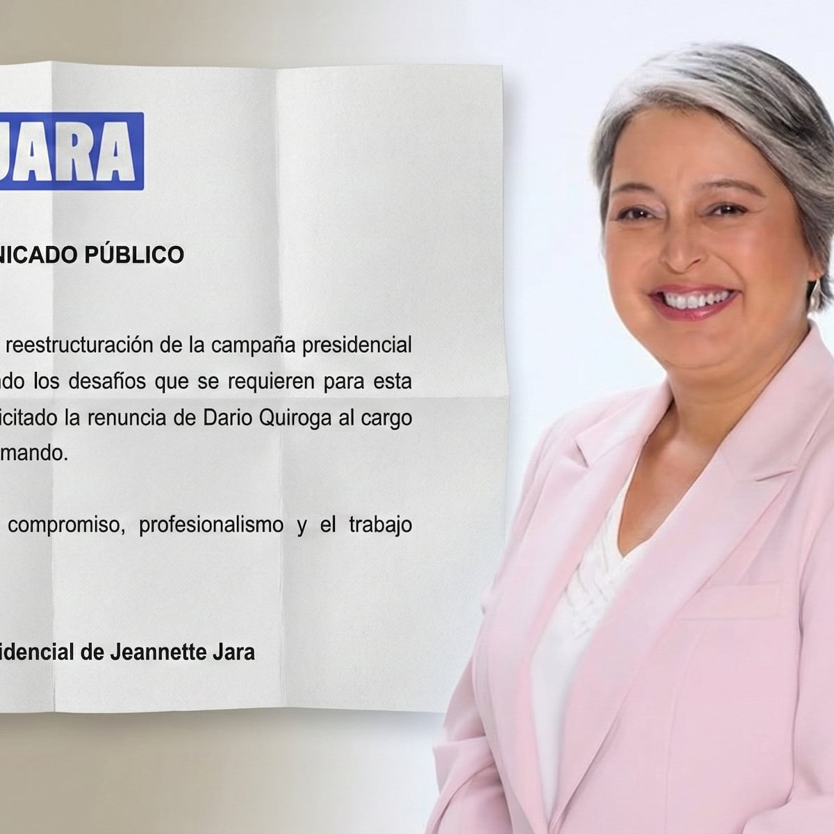 Quiroga abandona campaña de Jara por ruido mediático Quiroga abandona campaña de Jara por ruido mediático