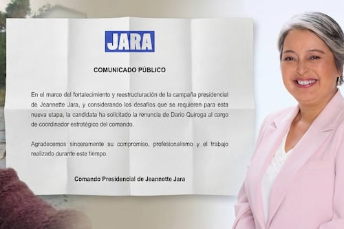 “El ruido mediático es insostenible”: Quiroga deja la campaña de Jara