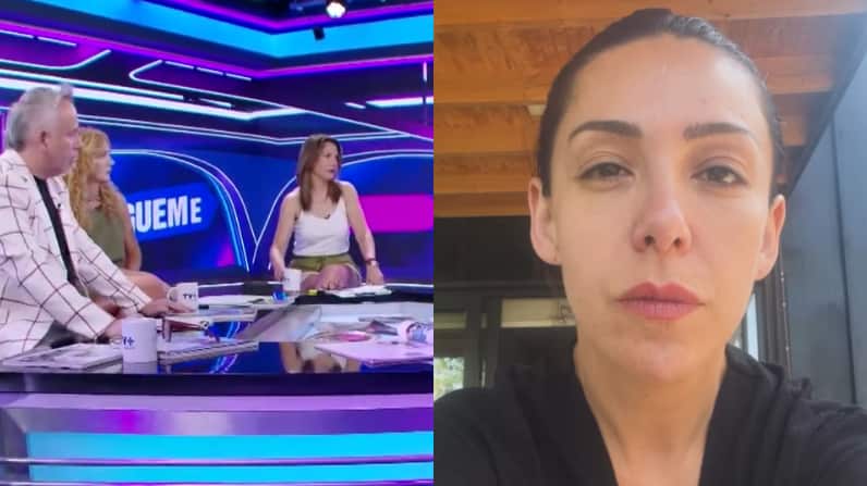 Panel de Sígueme y Mariela Sotomayor | Captura: Sígueme e Instagram @mariela_sotomayor