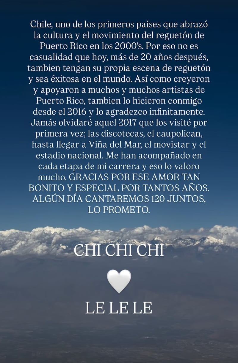 Bad Bunny publicó un especial mensaje en su cuenta de Instagram