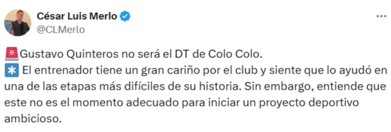 El estratego argentino-boliviano aparecía como una de las principales opciones para dirigir al Cacique en reemplazo del renunciado Jorge Almirón.