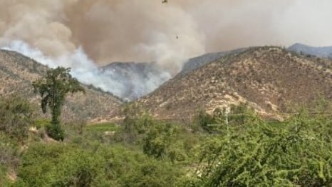 Incendio, imagen Conaf