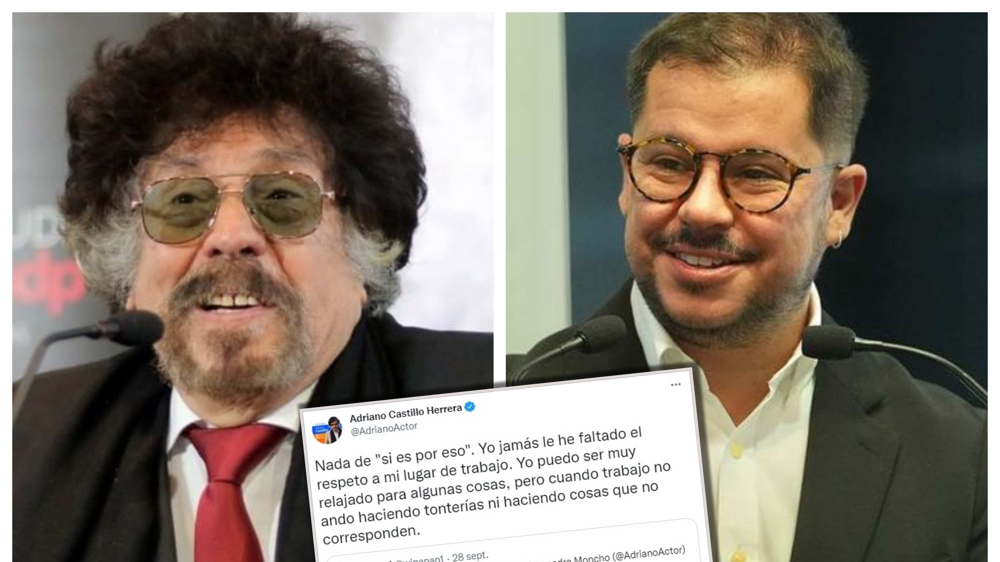 El actor Adriano Castillo y el embajador de Chile en España, Javier Velasco.