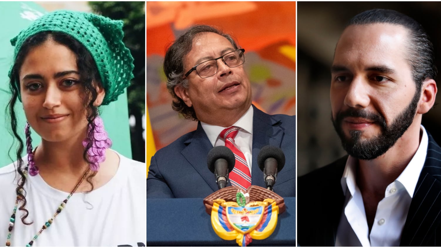 Sofía Petro, Gustavo Petro y Nayib Bukele