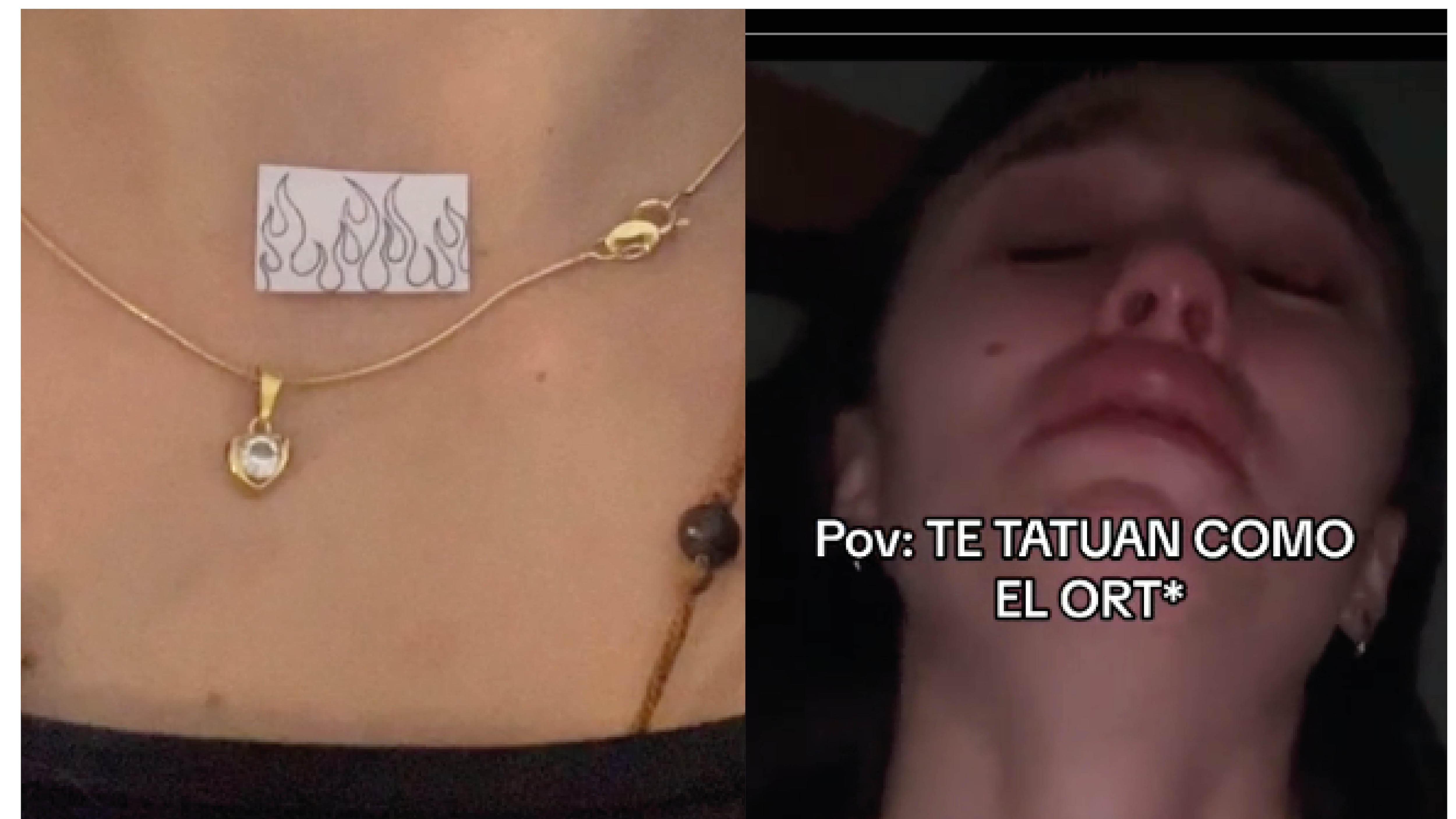 Le hicieron un tatuaje en el cuello pero algo salió mal y cuando vio el trabajo se quedó sin palabras