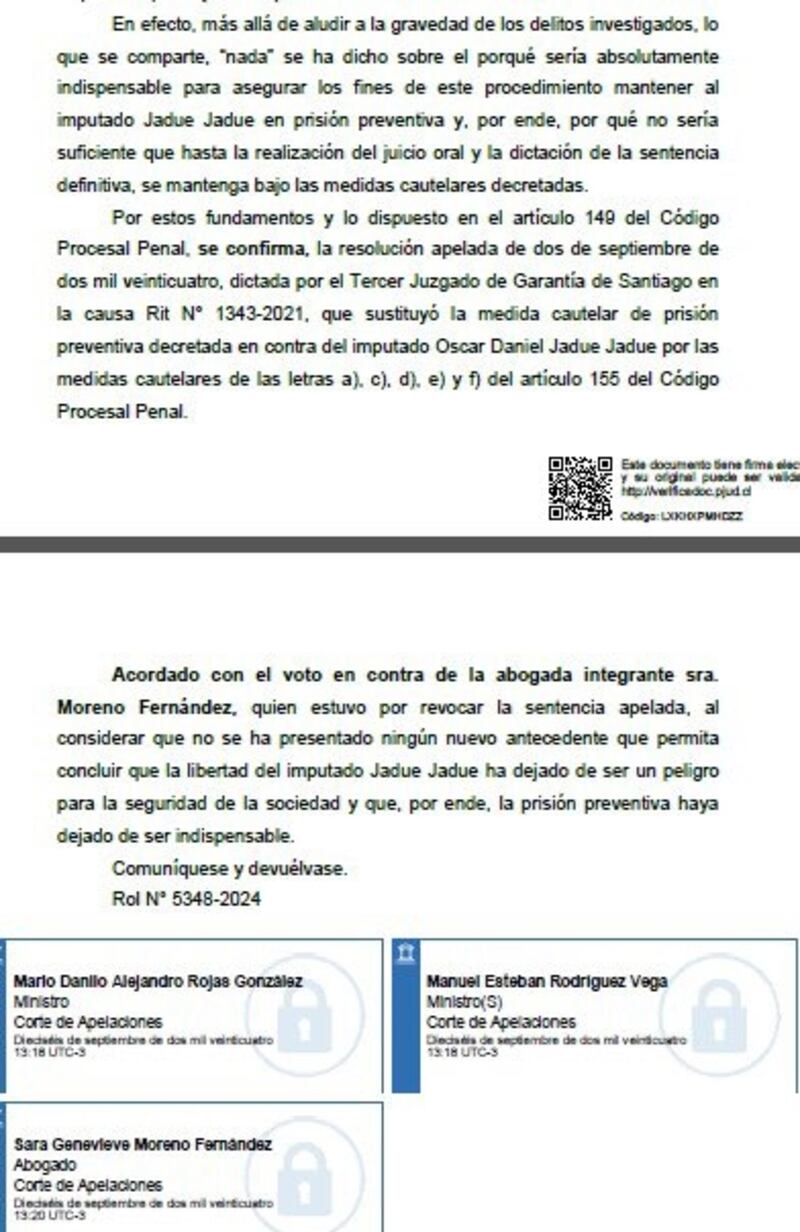 La Corte de Apelaciones de Santiago rechazó la solicitud de la Fiscalía, de modificar las cautelares de arresto domiciliario total del exalcalde de Recoleta.