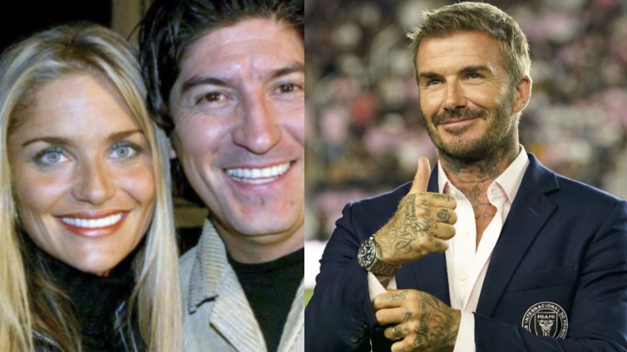 Kenita Larraín, Iván Zamorano y David Beckham