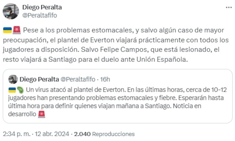 Los futbolistas viñamarinos fueron afectados por un virus que les provocó dolores estomacales y fiebre en la previa al duelo frente a Unión Española, en el estadio Santa Laura.