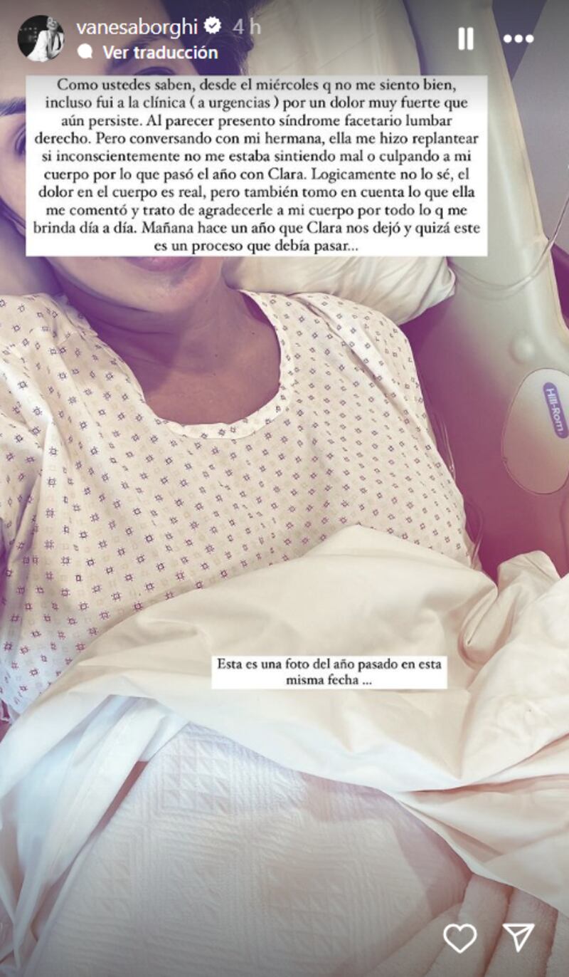 Historia de Vanesa Borghi | Instagram