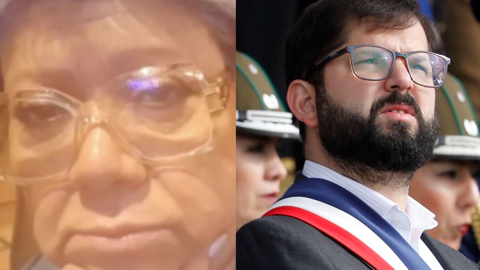 Paty Maldonado y Gabriel Boric en la Parada Militar 2022 | Aton