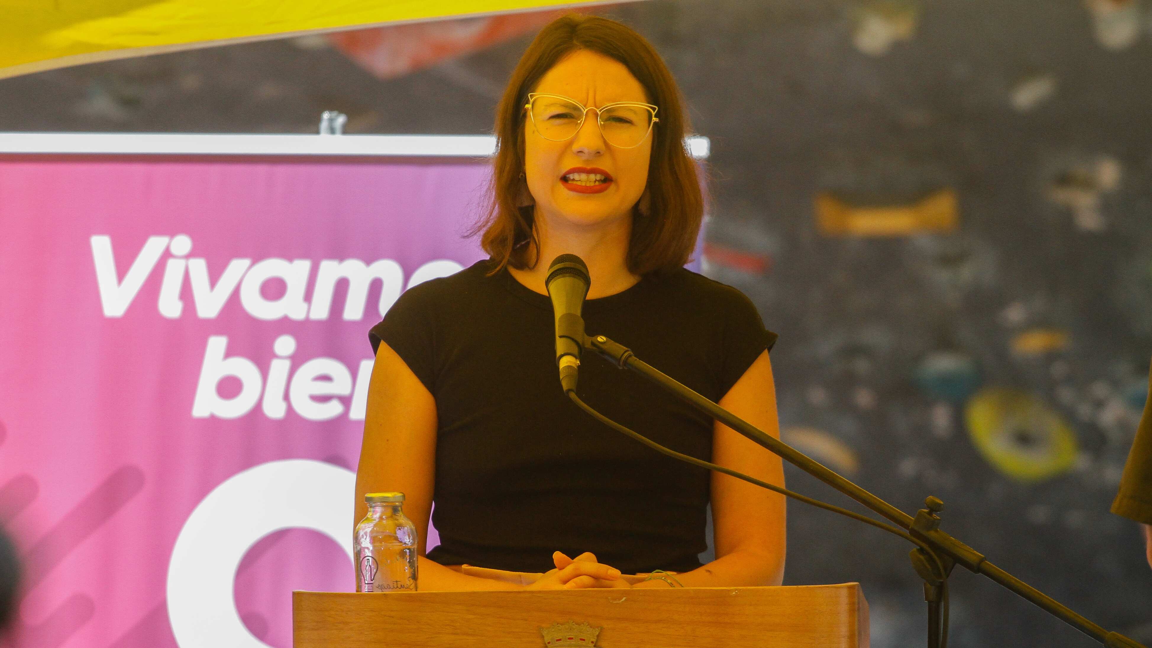 La alcaldesa de Santiago, Irací Hassler.