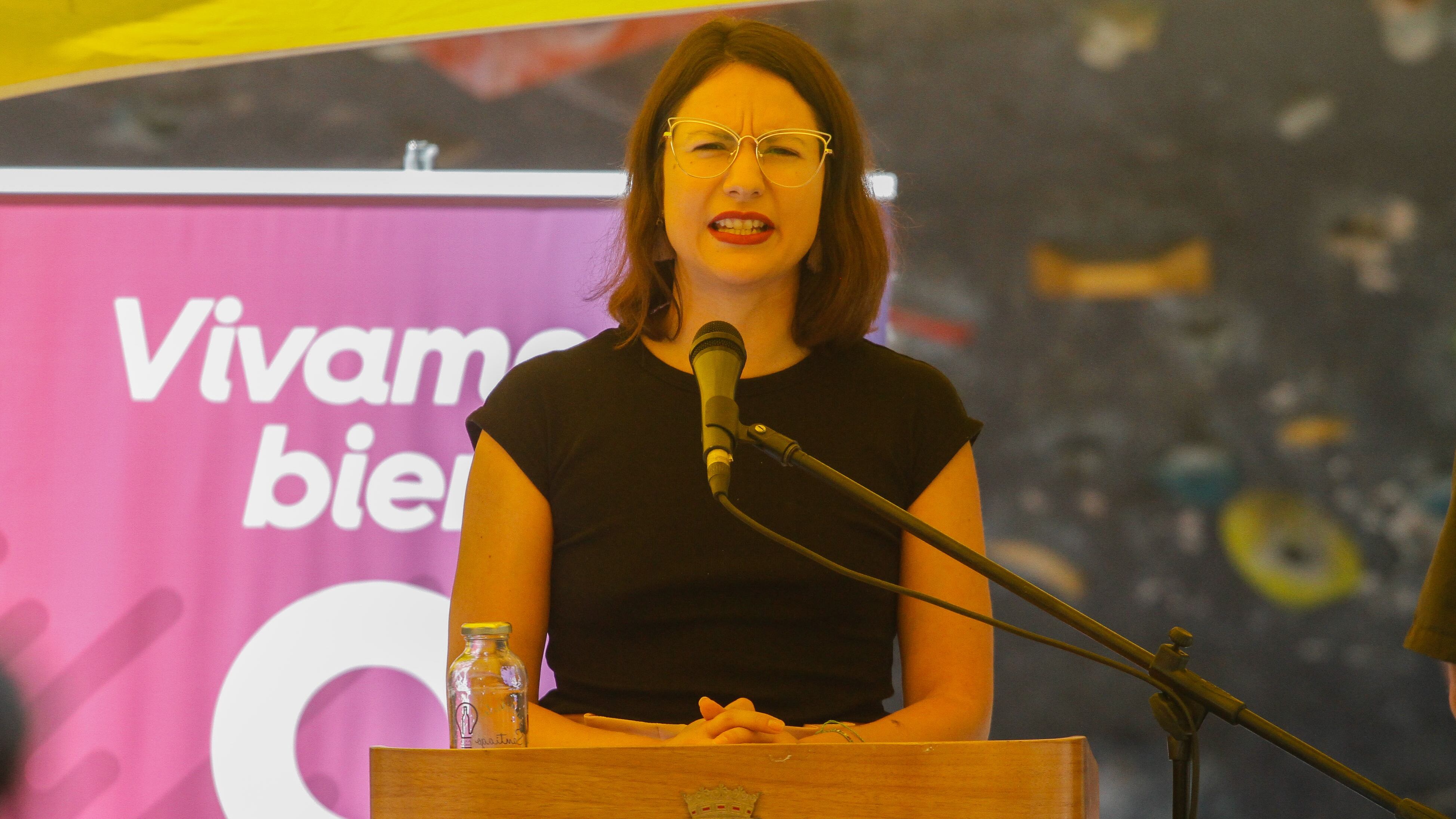 La alcaldesa de Santiago, Irací Hassler.