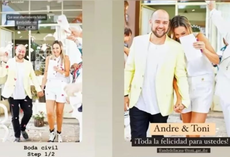 Instagram Lucca Dellacasa, Andrea y Toni se casan