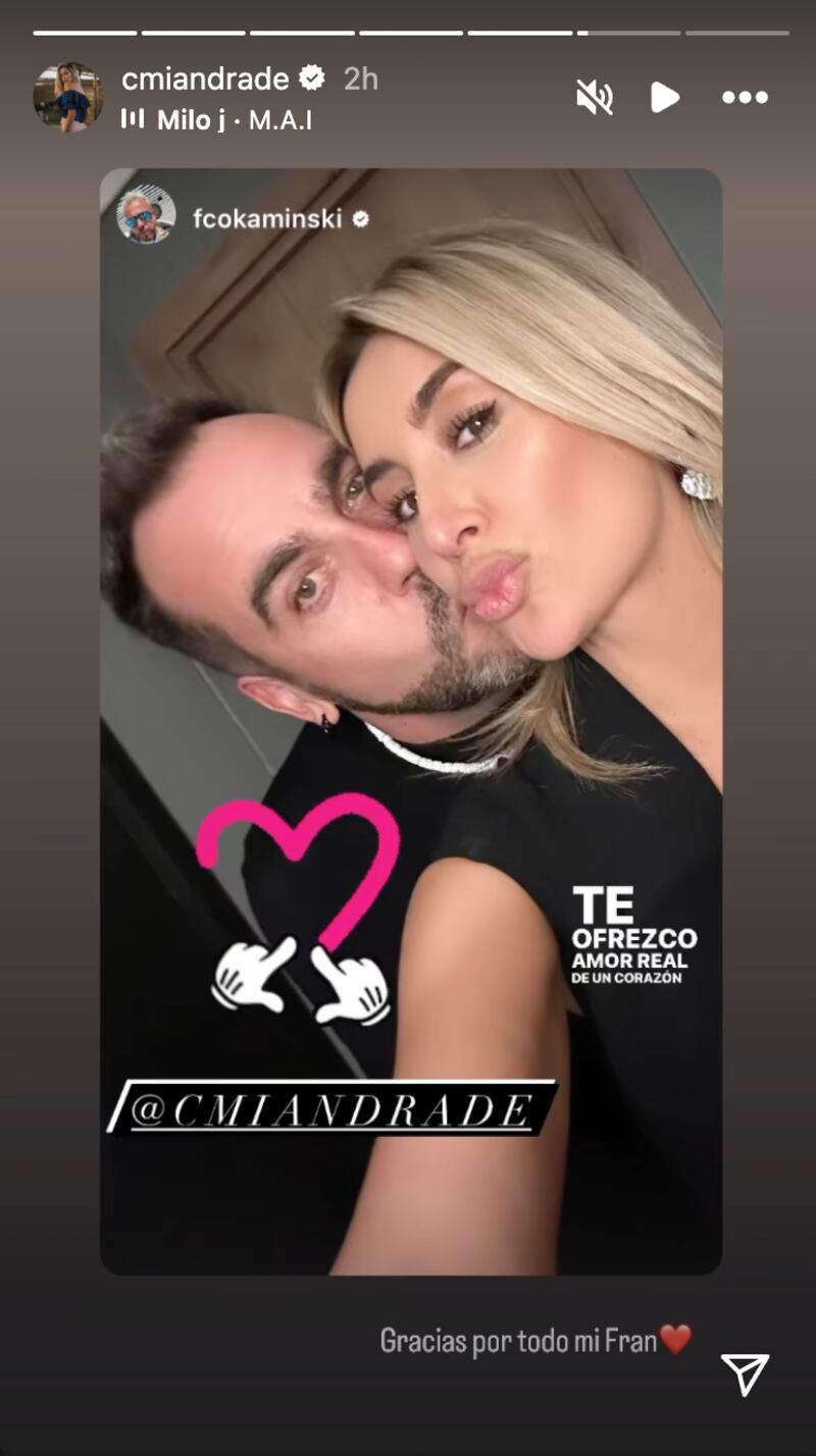 Historia de Camila Andrade | Fuente: Instagram