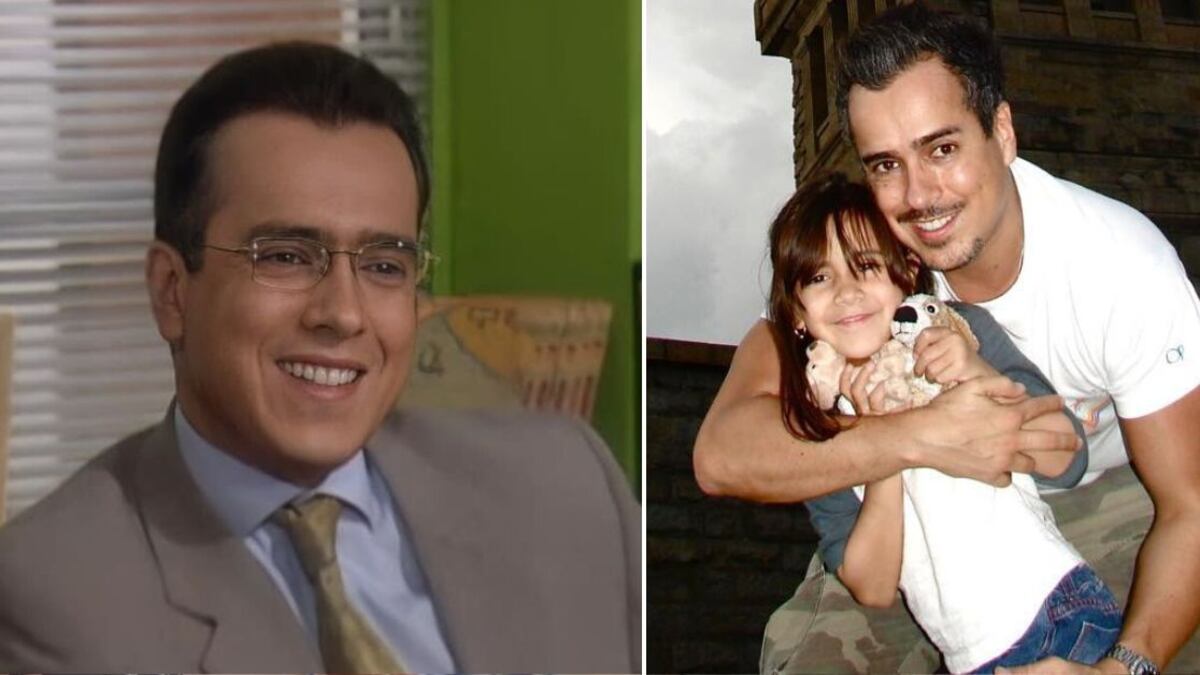 Jorge Enrique Abello y su hija mayor, Candelaria, cuando era niña