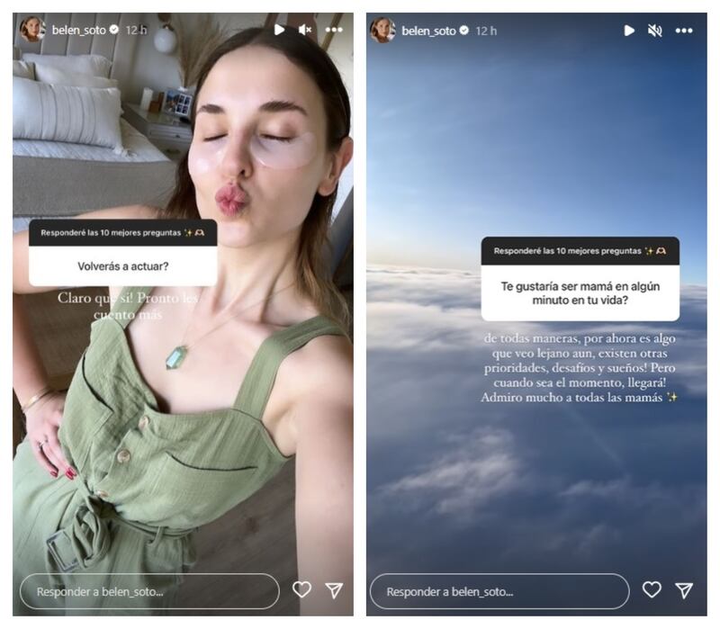 Belén Soto contó a sus seguidores de sus proyectos a futuro. Entre ellos, su matrimonio, sus deseos de ser madre y sus ganas de volver a la actuación.