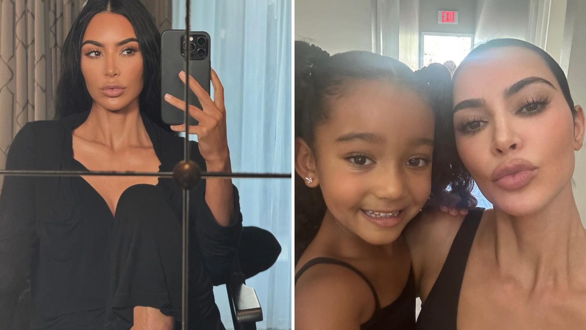 Kim Kardashian sin maquillaje: la broma que su hija le jugó.