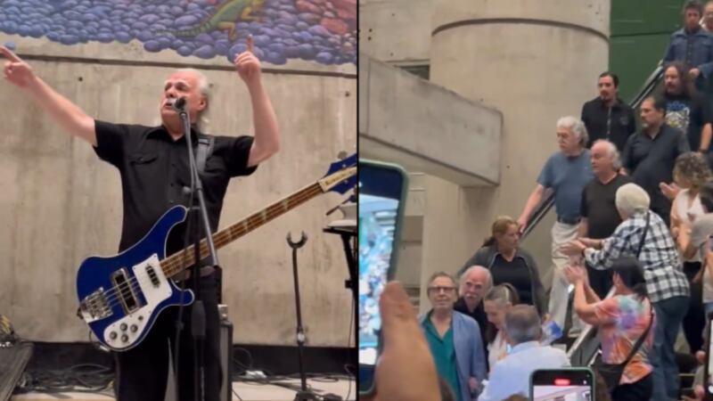 Los Jaivas inuaguraron mural artístico con emotiva presentación en el Metro de Santiago