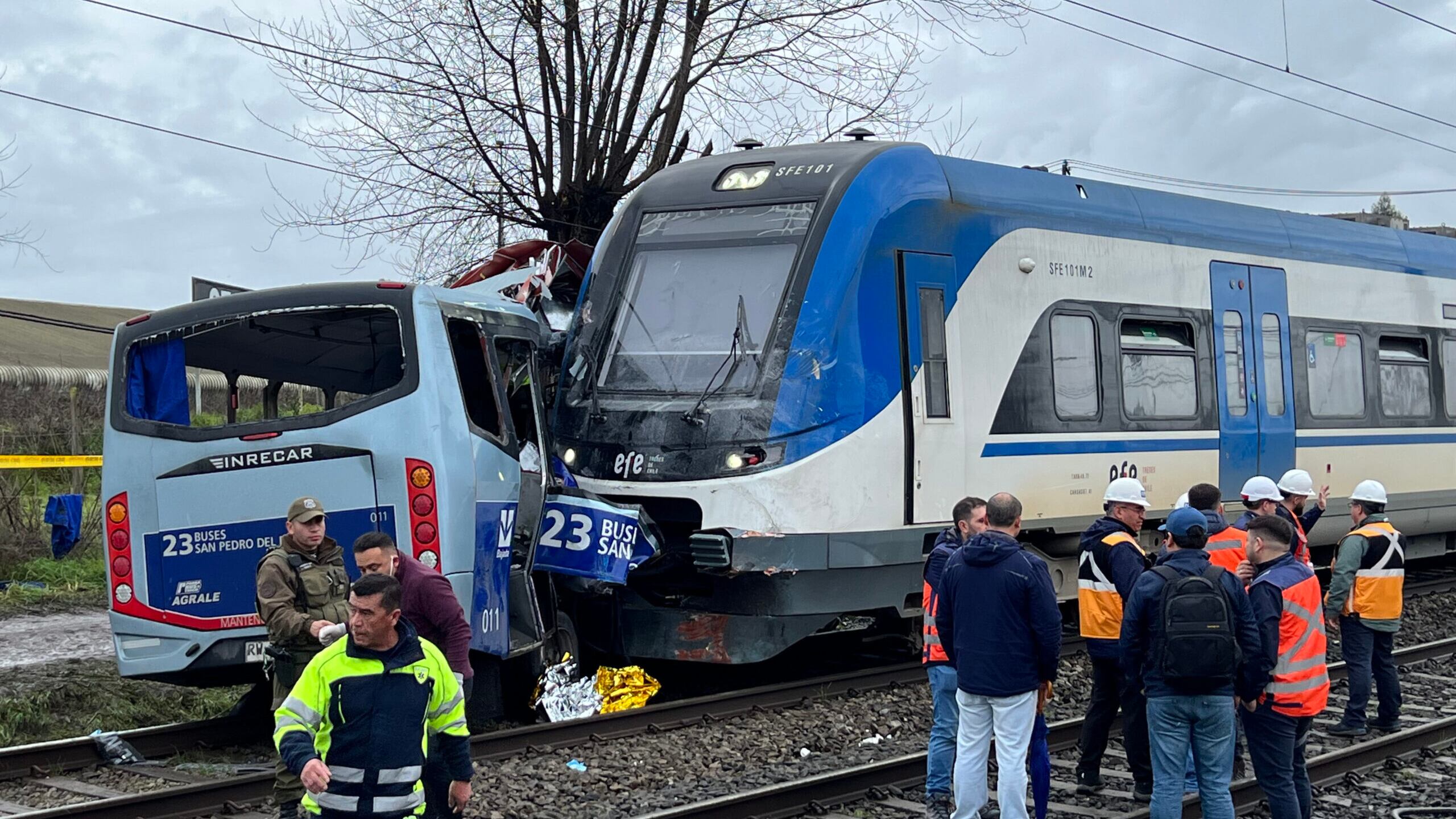 Conductor de bus es declarado culpable tras fatal colisión con Biotren en San Pedro de la Paz