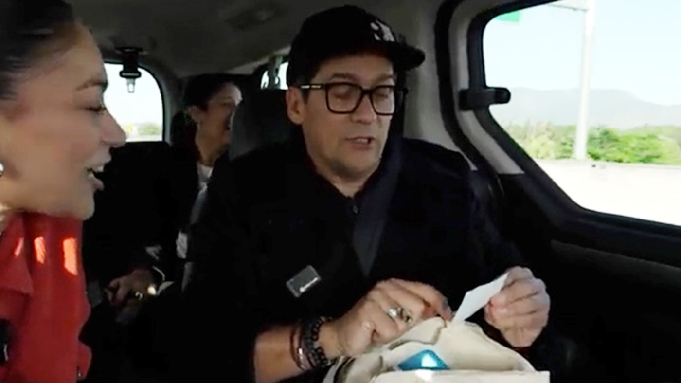 Rafael Araneda al llegar a Mega