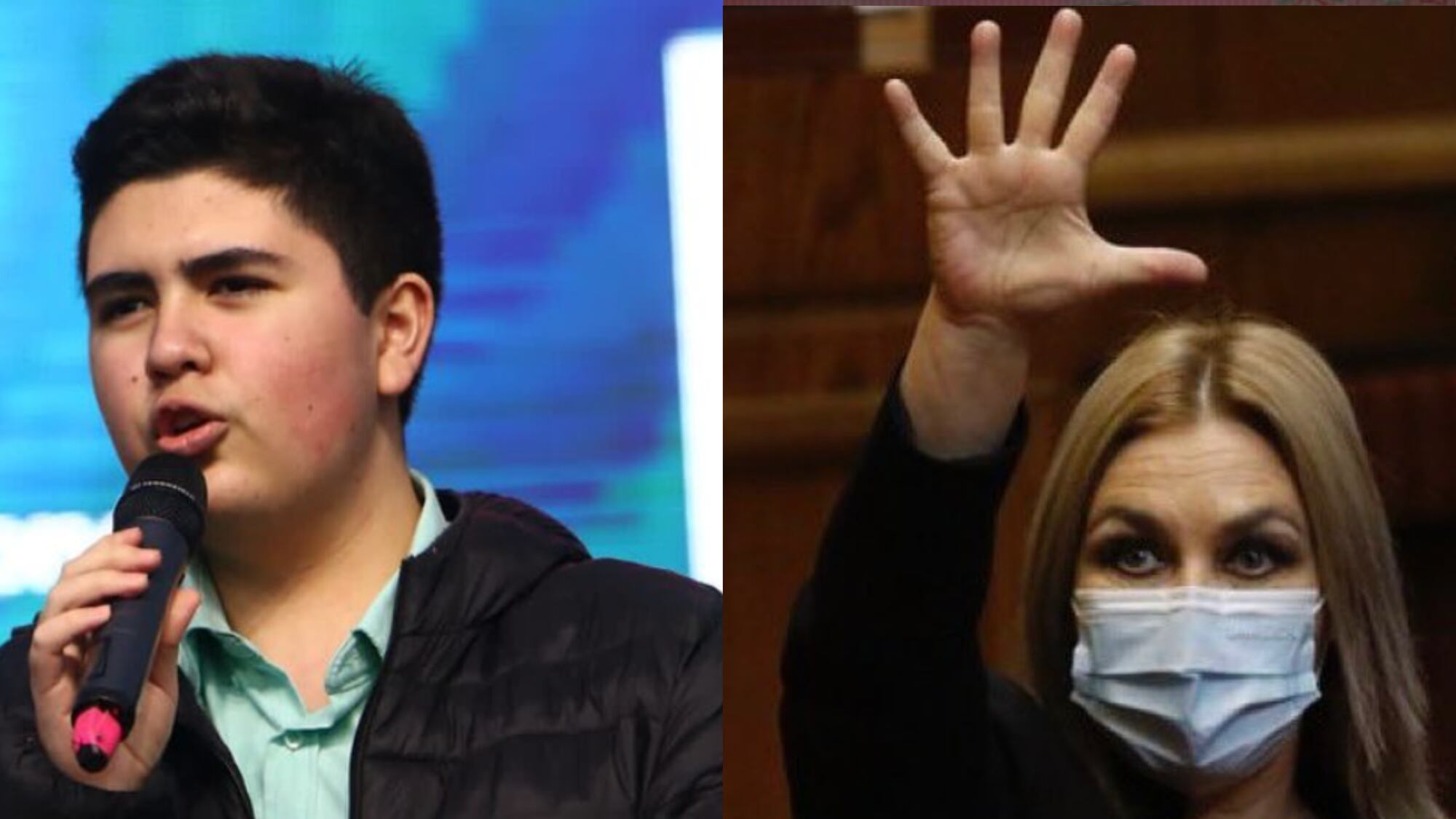 Jorge Rivas (exNiño Poeta) y Pamela Jiles - Fuente: Instagram