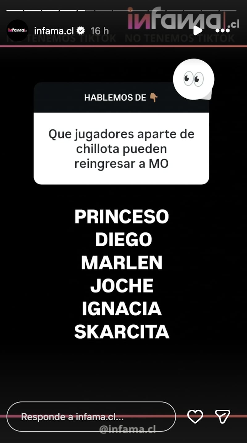 Spoilers de Mundos Opuestos | Fuente: Instagram @infama.cl