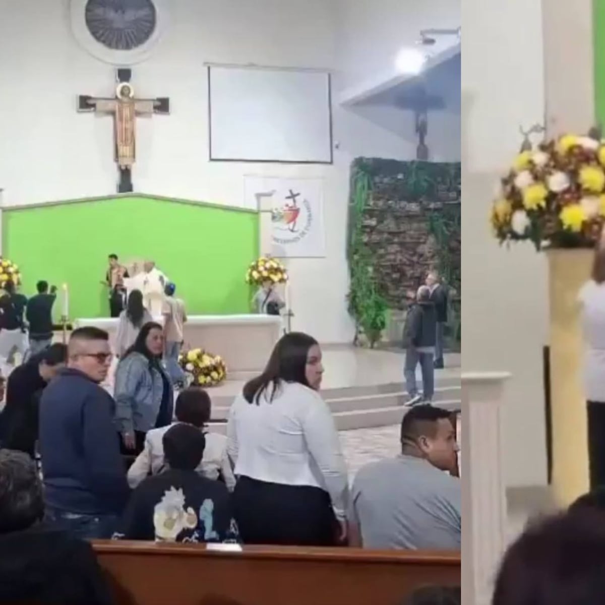 Jóvenes ingresan con cuchillos en eucaristía Jóvenes ingresan con cuchillos en eucaristía