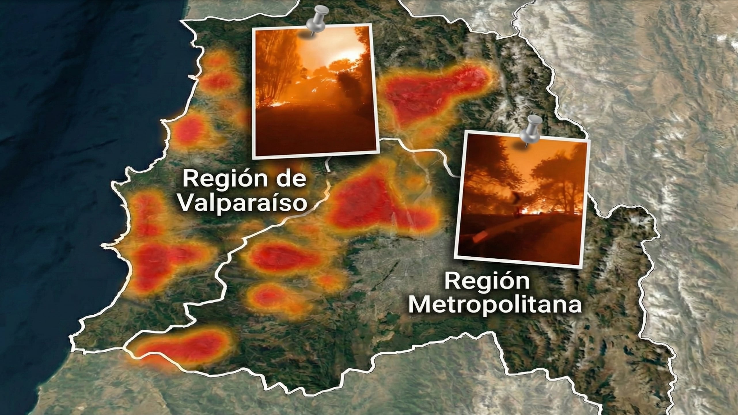 Senapred ordenó evacuaciones preventivas mediante el Sistema de Alerta de Emergencia en sectores de la RM y Valparaíso.