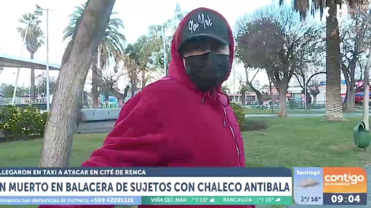 Hombre grabó a mujer que daba entrevista por asesinato en Renca