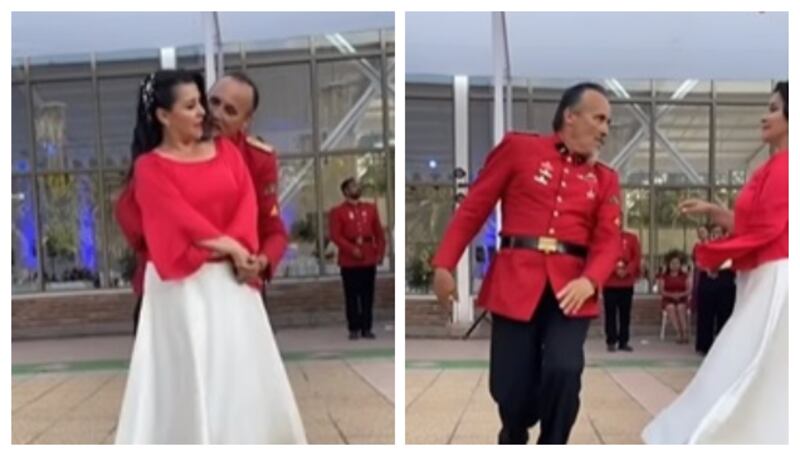Paul Vásquez, "El Flaco", y Giovanna Sepúlveda bailaron en su matrimonio.