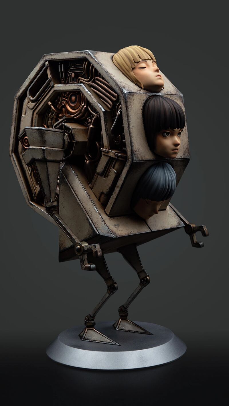 Influenciada por el anime, la ciencia ficción y el cine experimental, la obra de Yanran Chen trasciende la ilustración para materializarse en esculturas. Foto: Yanran Chen.