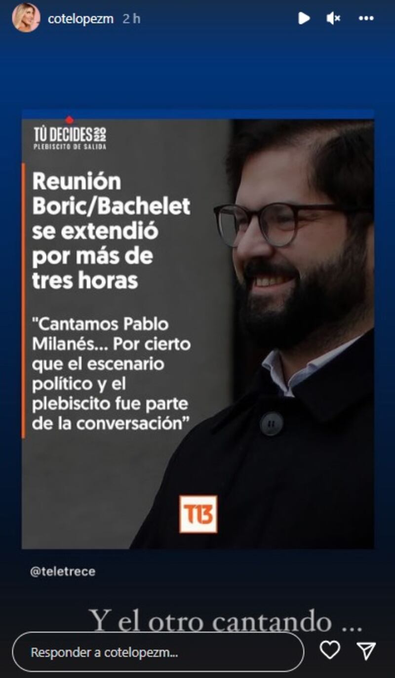 Cote López se quejó que el Presidente Boric esté haciendo campaña por el Apruebo y no pendiente del aumento en los delitos de encerronas en el país.