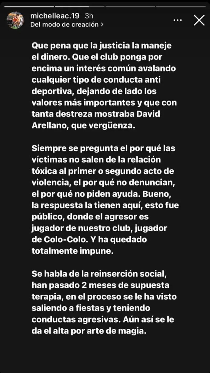 El reclamo de Michelle Olivares