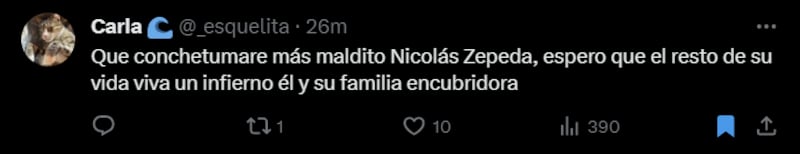 Caso de Nicolás Zepeda | X