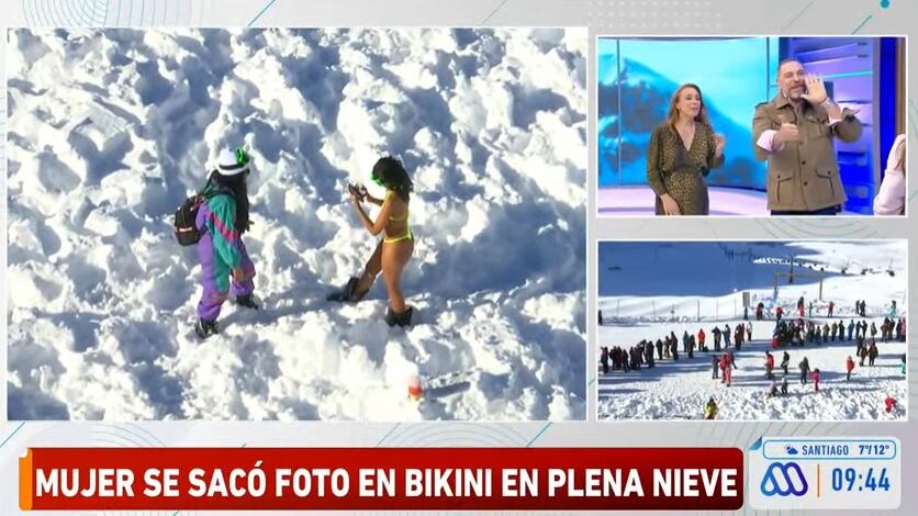 Tanto José Antonio Neme como Karen Doggenweiler quedaron sorprendidos con Alice, la acróbata circense brasileña que se tomó fotos en bikini en la nieve.