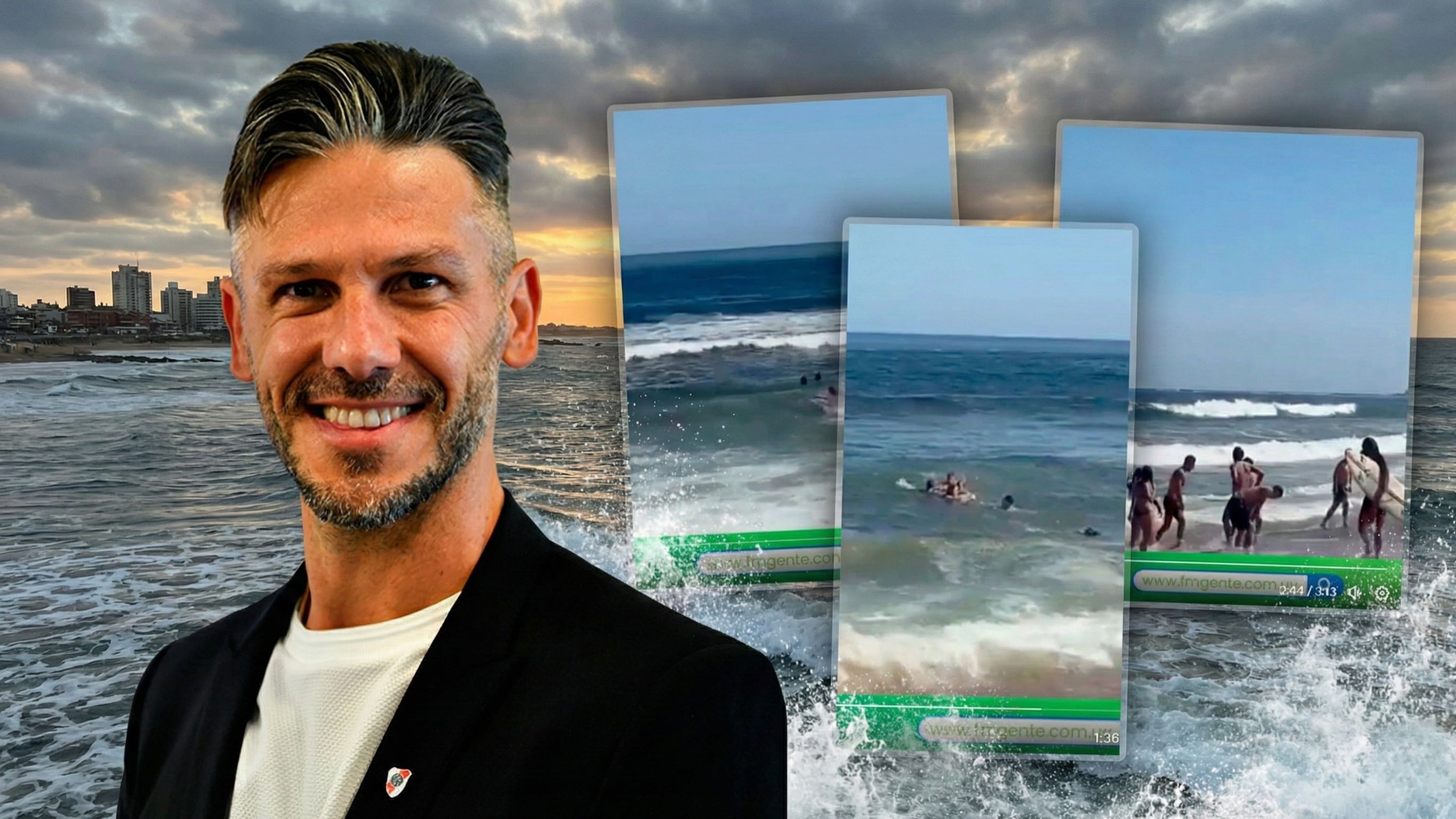 El rescate incluyó a los hijos del técnico, Bastián, Lola y Emma, además de una sobrina, quienes quedaron atrapados en la rompiente de Laguna Escondida.