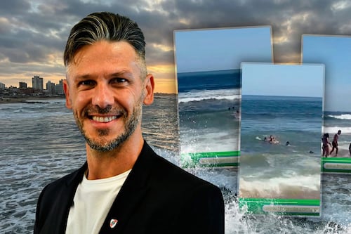 ¡Dramático rescate! Martín Demichelis y sus hijos salvados de morir ahogados en Punta del Este