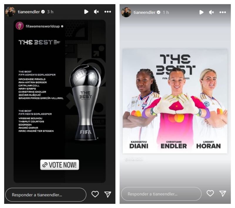 La arquera chilena fue nominada por quinta vez en su carrera a los premios "The Best" de la FIFA.