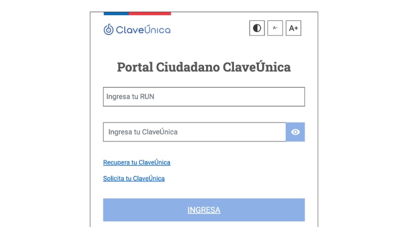 Clave Única | Captura: claveunica.gob.cl
