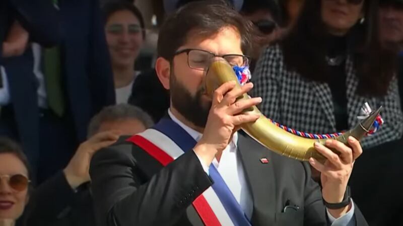 Presidente Gabriel Boric en la Parada Militar | Captura: T13